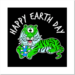 Earth Day Tiger Posters and Art